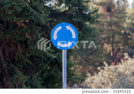 circular prohibited road sign no background 35845810