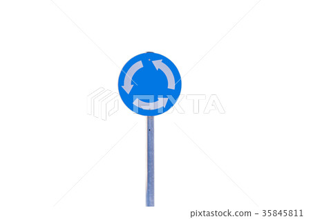 circular prohibited road sign no background 35845811