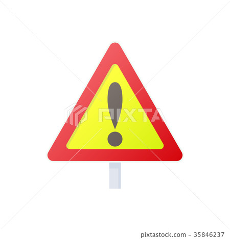 Warning sign icon, cartoon style -插圖素材 [35846237] - PIXTA圖庫