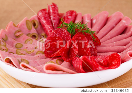 Salami, mortadella and bacon 35846685
