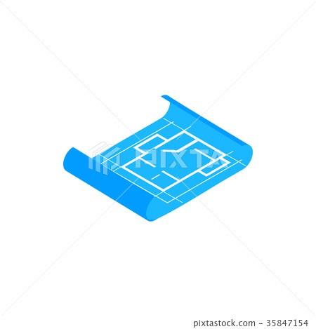 Building plan icon, isometric 3d style 35847154