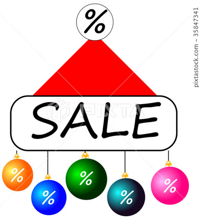 New Year's cap with the sale and Christmas toys 35847341