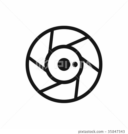 Camera lens icon, simple style 35847343