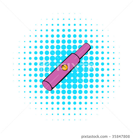 Electronic cigarette cartridge icon, comics style 35847808