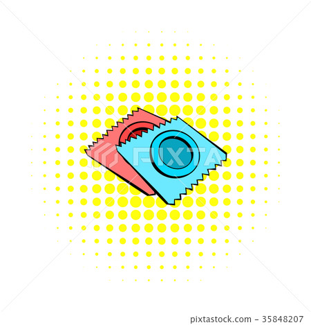 Condoms icon in comics style Condoms icon in comics style 35848207