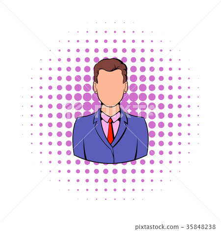 Businessman icon in comics style Businessman icon in comics style 35848238