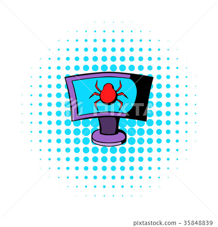 Laptop is infected by malware icon  35848839