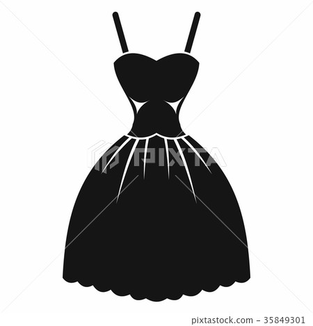 Summer dress icon, simple style Summer dress icon, simple style 35849301