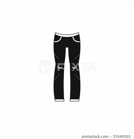 Woman trousers icon in simple style Woman trousers icon in simple style 35849302
