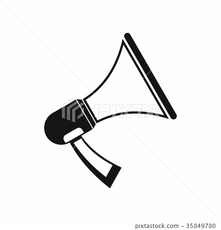 Megaphone icon in simple style - Stock Illustration [35849780] - PIXTA