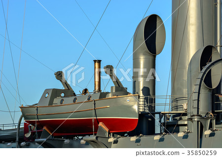 Lifeboat on board. 35850259