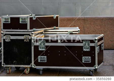 Suitcases on wheels. 35850260