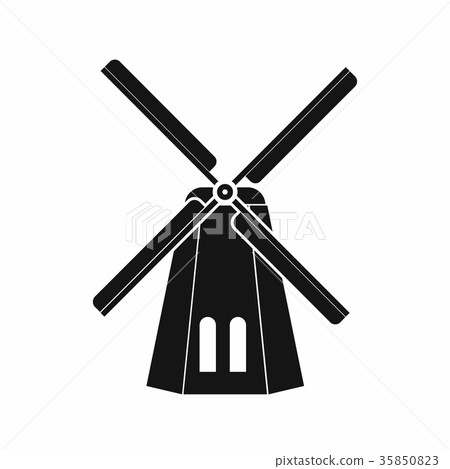 Windmill icon in simple style 35850823