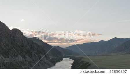 river Katun in Altai mountains. Siberia, Russia river Katun in Altai mountains. Siberia, Russia 35850897
