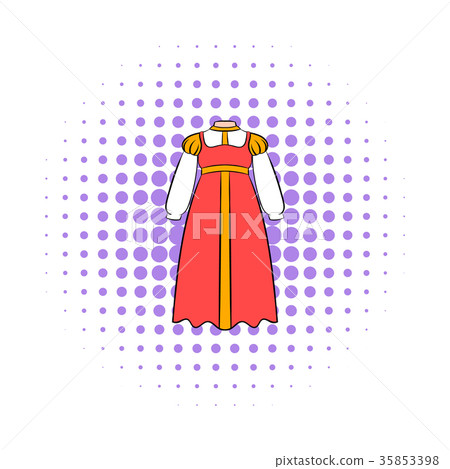 Russian national sarafan icon, comics style Russian national sarafan icon, comics style 35853398