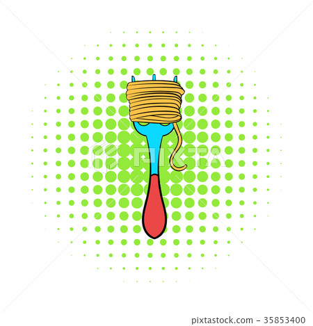 Spaghetti on a fork icon, comics style Spaghetti on a fork icon, comics style 35853400