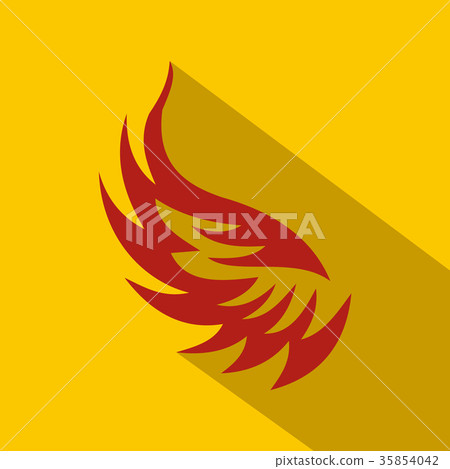 Wing icon in flat style - Stock Illustration [35854042] - PIXTA