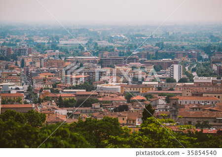 view of the European old town of Brescia in Italy  35854540