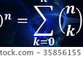 Math equations flying and disappearing in distance 35856155