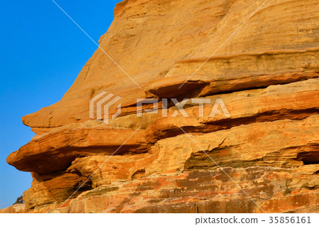 Senjojiki（和歌山縣）在夕陽下染色 35856161