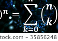 Math equations flying and disappearing in distance 35856248