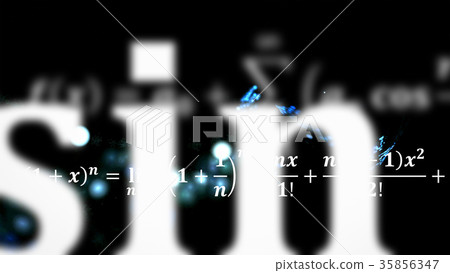 Math equations flying and disappearing in distance 35856347