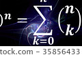 Math equations flying and disappearing in distance 35856433