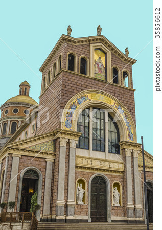 Facade church  tindari near the city patti sicily 35856612