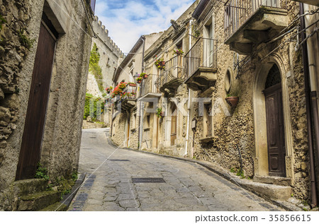 street of the village of montalbano elicona Italy 35856615