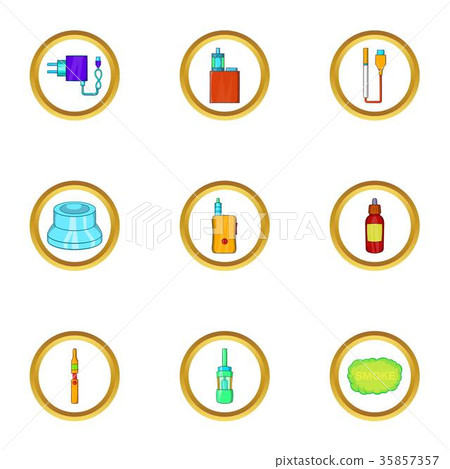 Vape icon set, cartoon style - Stock Illustration [35857357] - PIXTA