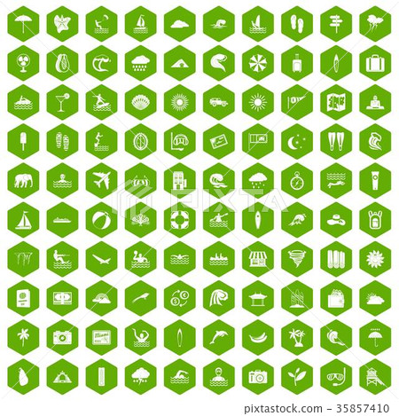 100 surfing icons hexagon green 100 surfing icons hexagon green 35857410