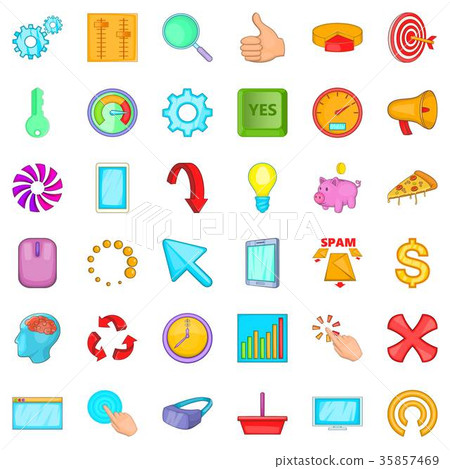 Work flow icons set, cartoon style Work flow icons set, cartoon style 35857469