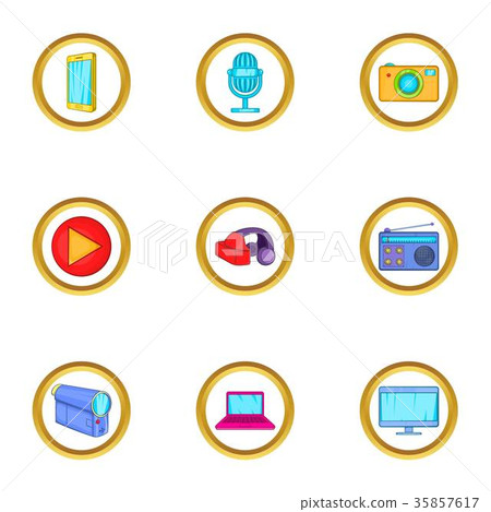 Smart device icons set, cartoon style Smart device icons set, cartoon style 35857617