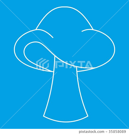 Small mushroom icon, outline style 35858089