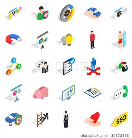 New workforce icons set, isometric style 35858388