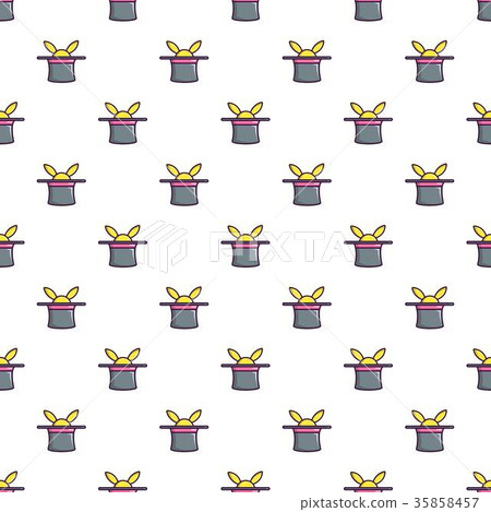 Magic hat with rabbit pattern seamless 35858457