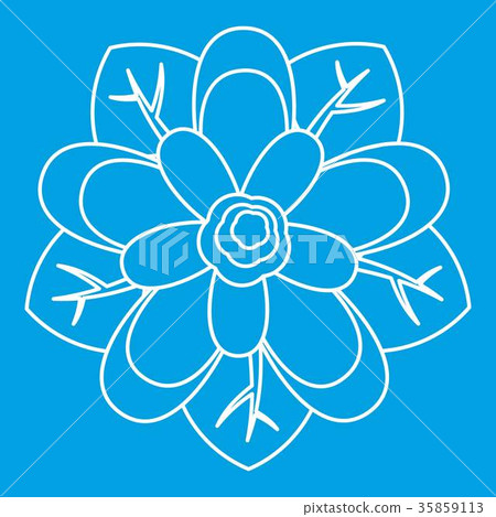 Flower icon, outline style 35859113