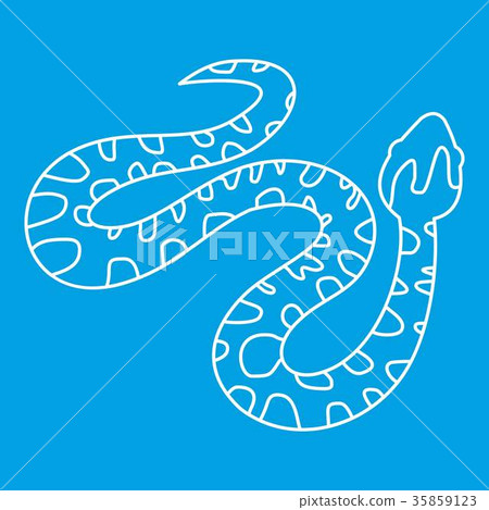 Spotted snake icon, outline style Spotted snake icon, outline style 35859123