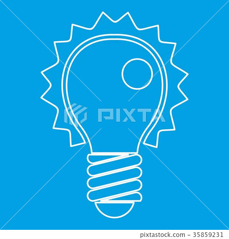 Electric bulb icon outline 35859231