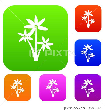 Palm tree set collection 35859478