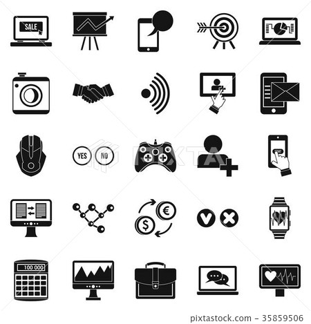 Intellect icons set, simple style - Stock Illustration [35859506] - PIXTA