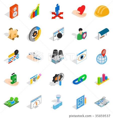 Online shopping icons set, isometric style Online shopping icons set, isometric style 35859537
