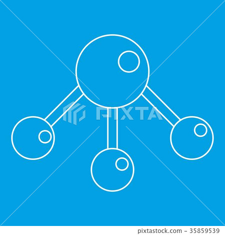 Chemical and physical molecules icon outline 35859539