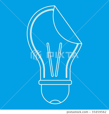 Bulb sticker icon outline Bulb sticker icon outline 35859562