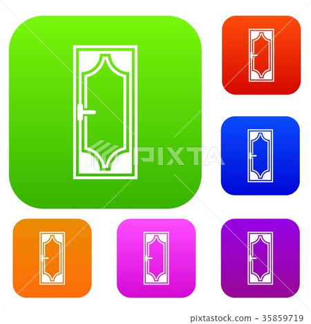 Wooden door with glass set collection Wooden door with glass set collection 35859719