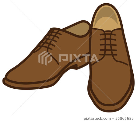 棕色皮鞋的圖像插圖 35865683