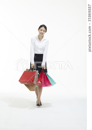A woman shopping A woman shopping 35869887