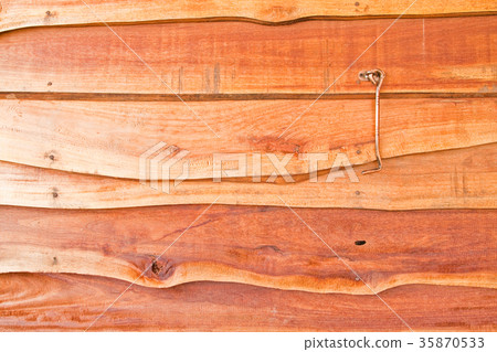 Metal Hook on the Wooden wall 35870533