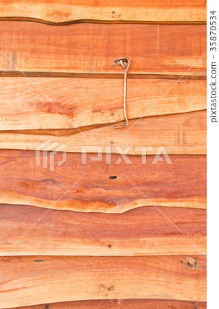Metal Hook on the Wooden wall Metal Hook on the Wooden wall 35870534