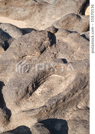 Texture of Prehistory Stone in Thailand Texture of Prehistory Stone in Thailand 35870536